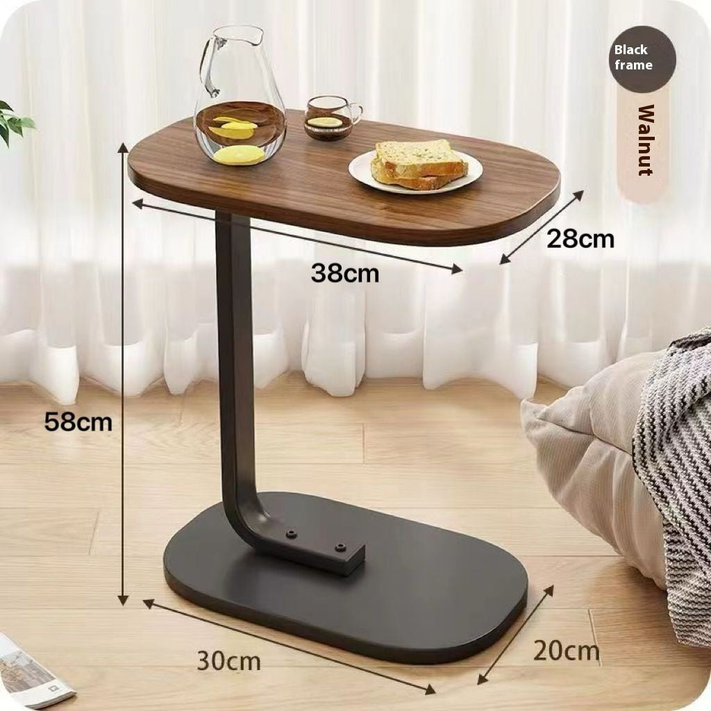 Flip Top C Shaped Bed Side Table Couch Laptop Desk
