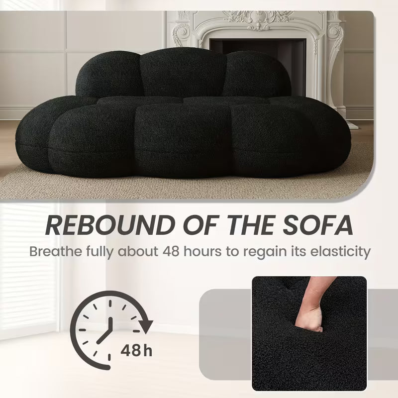 Upholstered Compressed Sofa Couch for Bedroom Living Room 