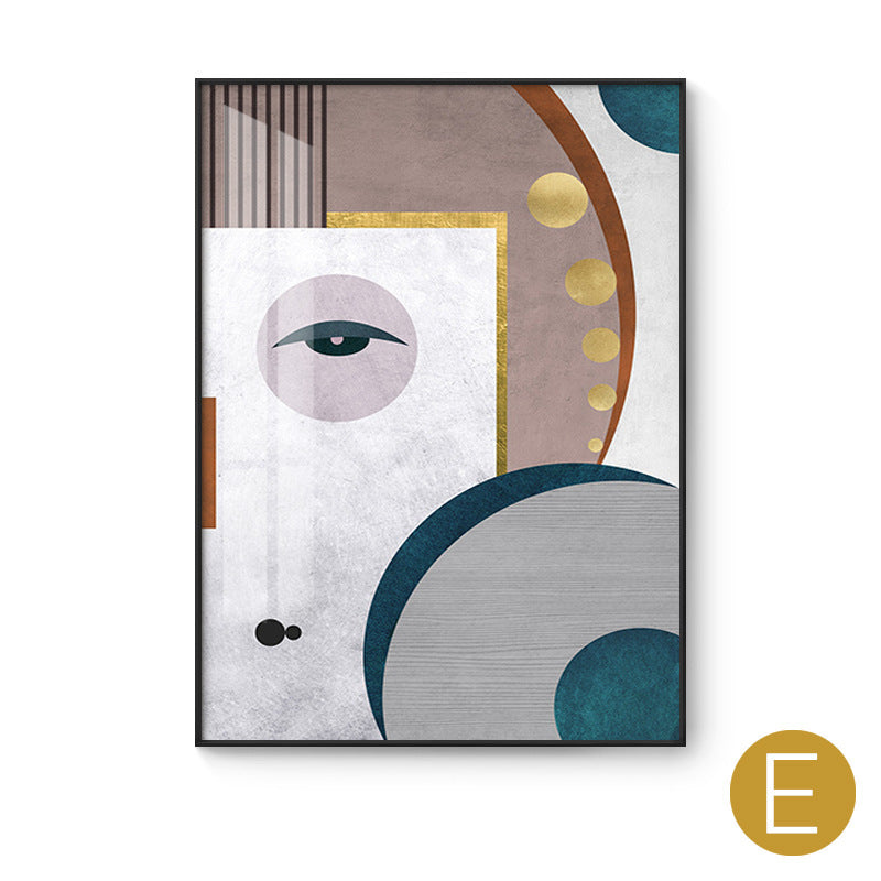 Decorative Abstract Canvas Face Portrait Painting