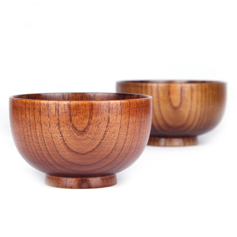 Japanese Style Wooden Rice Soup Bowl