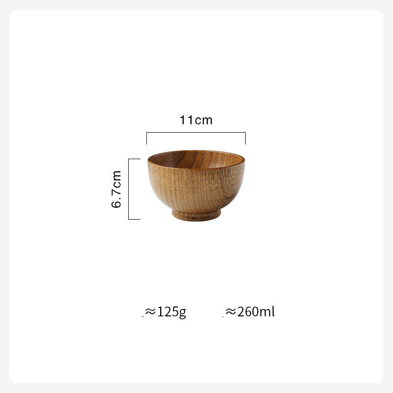 Japanese Style Wooden Rice Soup Bowl