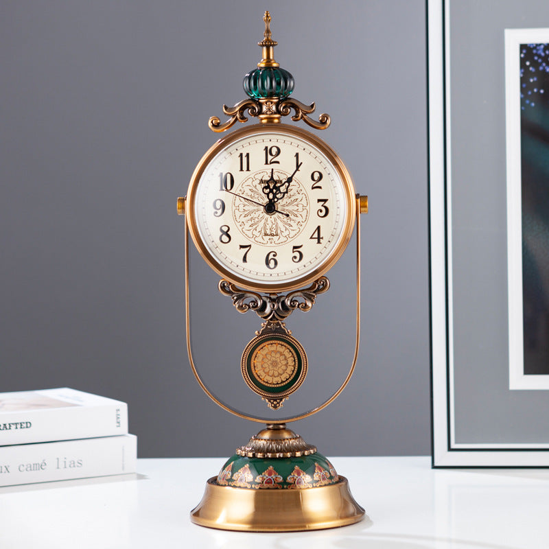Vintage Ceramic Swing Table Pendulum Clock
