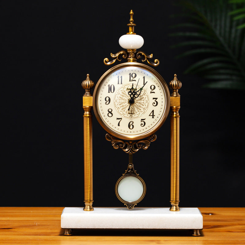 Vintage Ceramic Swing Table Pendulum Clock