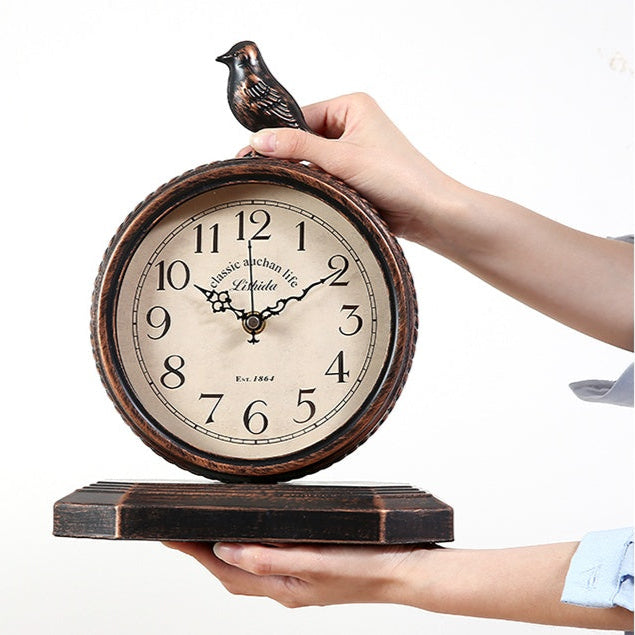 8-Inch Retro Mantel Clock Table Desk Clock