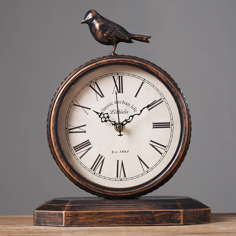8-Inch Retro Mantel Clock Table Desk Clock