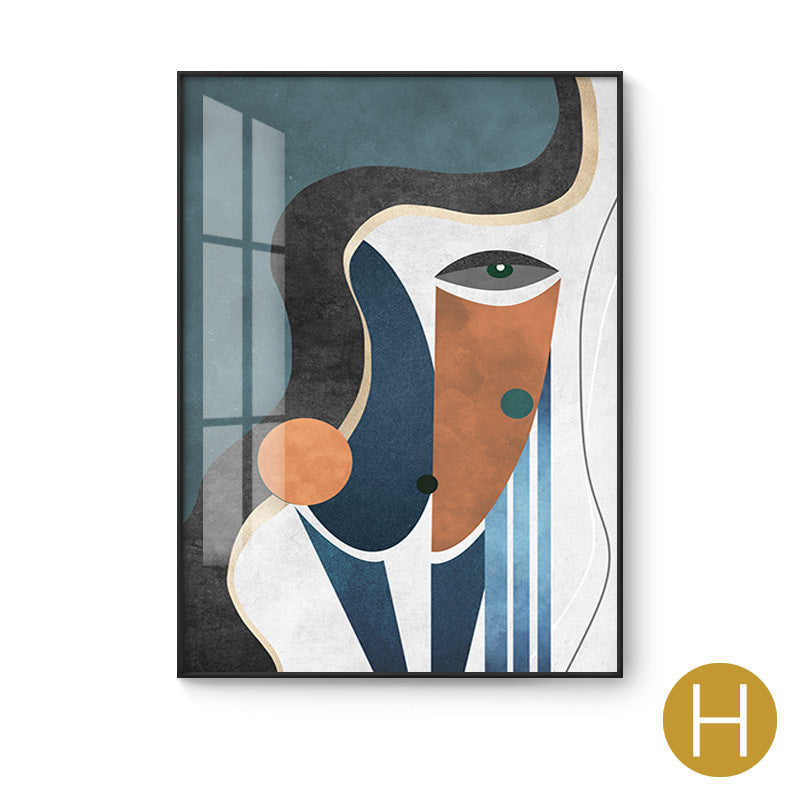 Decorative Abstract Canvas Face Portrait Painting