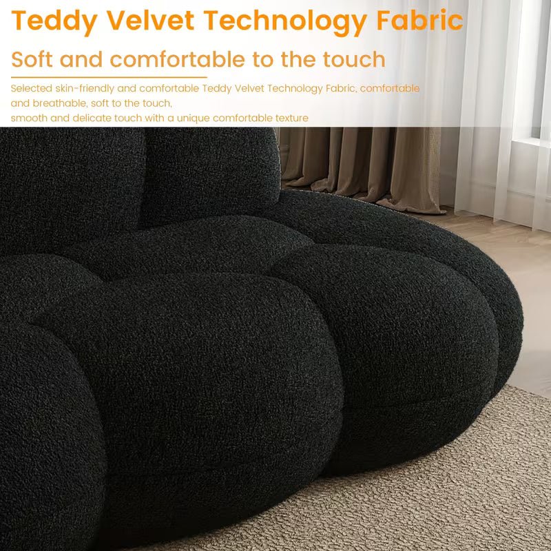 Upholstered Compressed Sofa Couch for Bedroom Living Room 