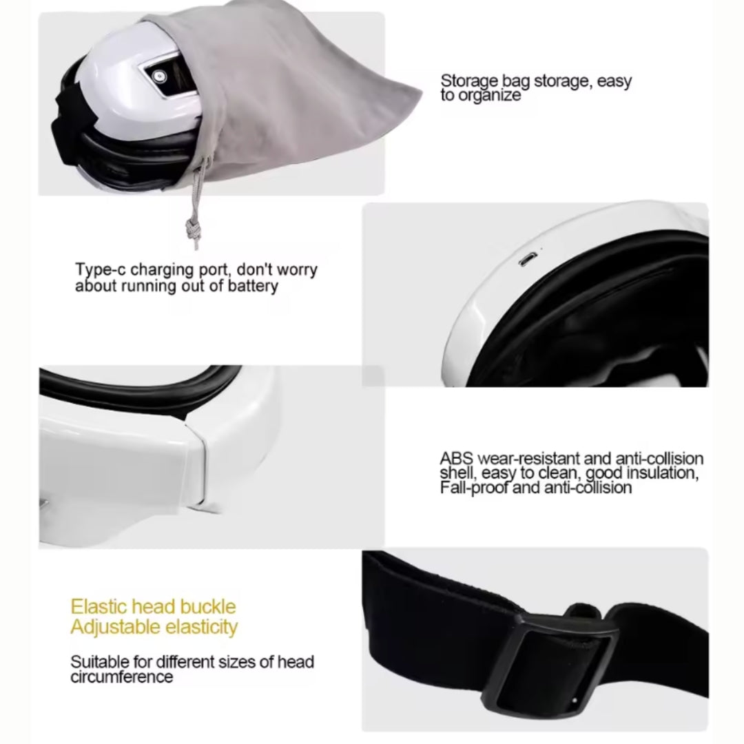 6D Smart Eye Hot Compress Massager with Bluetooth Music