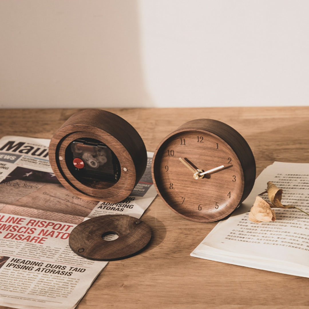 Minimal Wooden Silent Table Clock