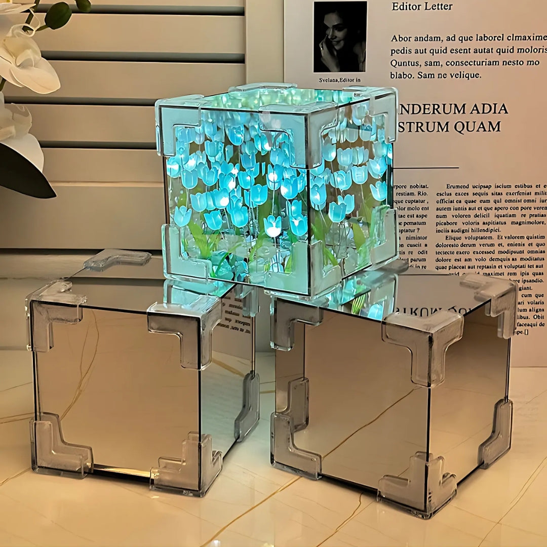 Tulip Flower Bloom Mirror Atmosphere Lamp