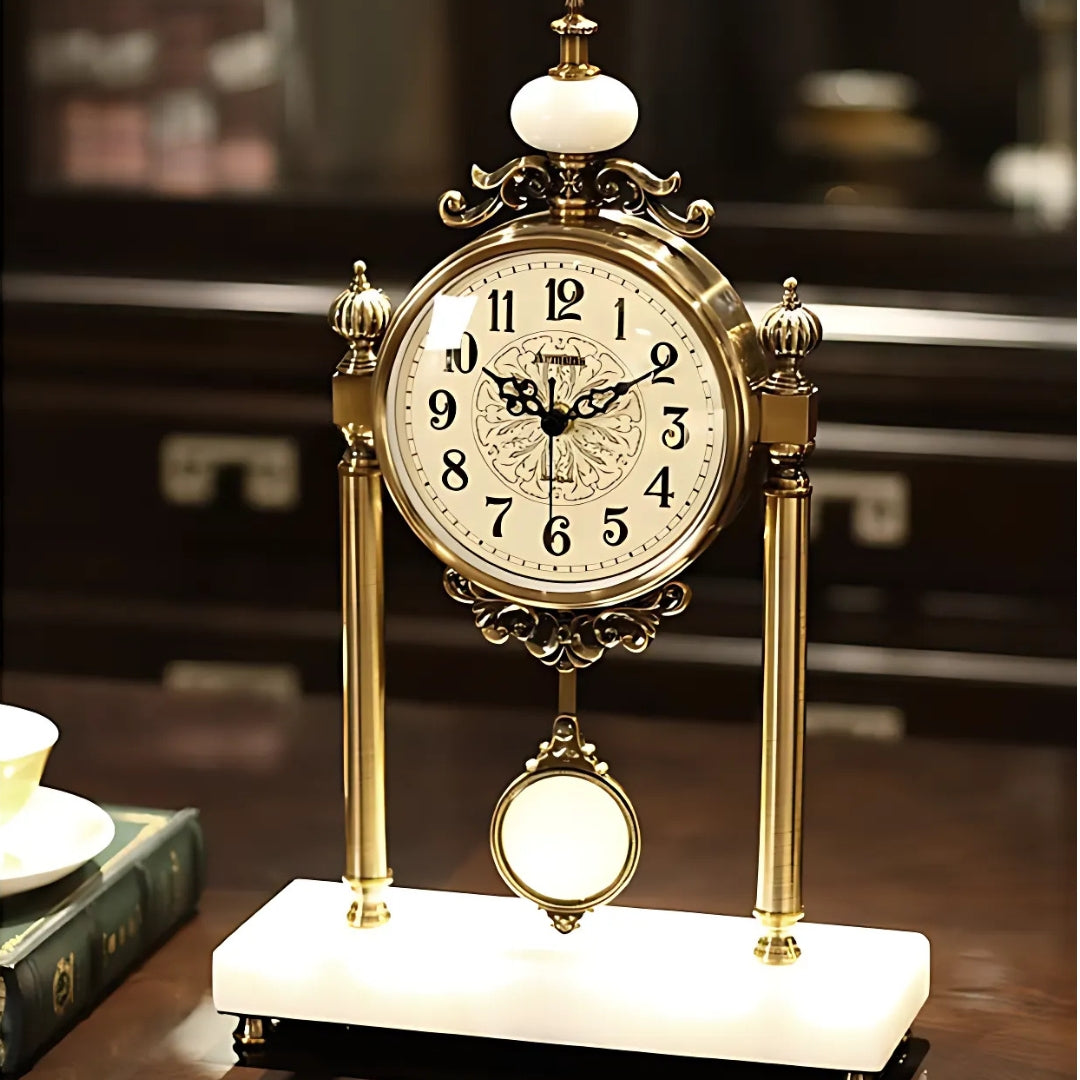 Vintage Ceramic Swing Table Pendulum Clock