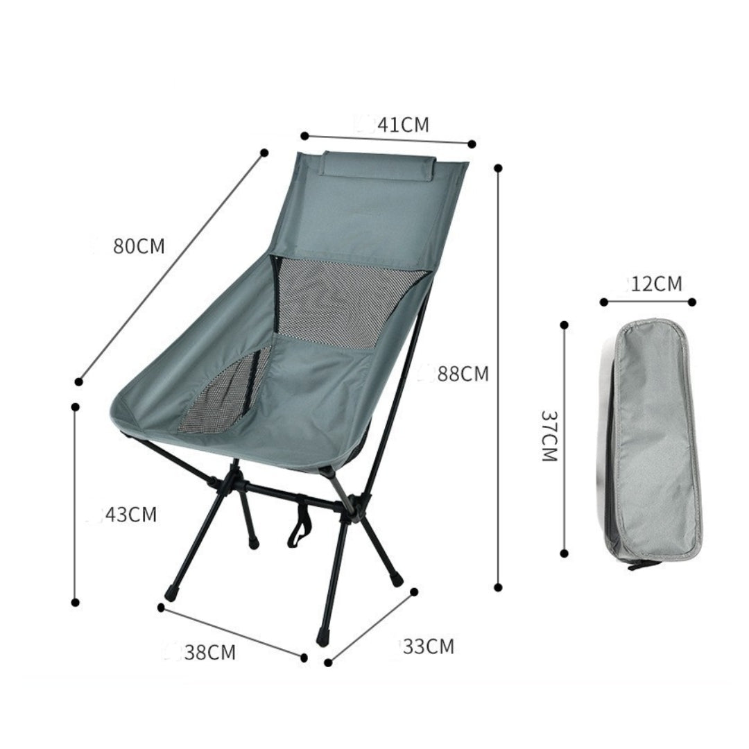 Aluminium Outdoor Foldable Camping Chair with Footrest
