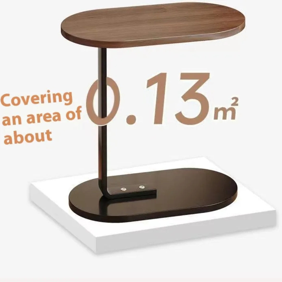 Flip Top C Shaped Bed Side Table Couch Laptop Desk