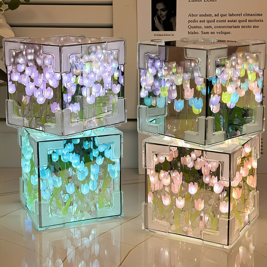 Tulip Flower Bloom Mirror Atmosphere Lamp