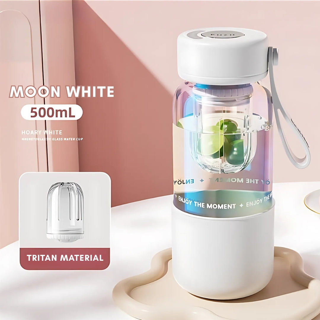 Disney Magnetic Tea Infuser Glass Tumbler Portable
