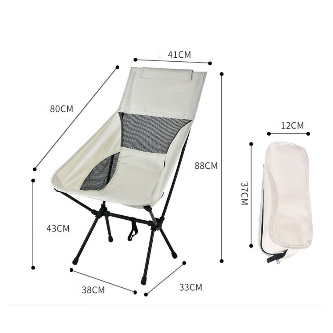 Aluminium Outdoor Foldable Camping Chair with Footrest