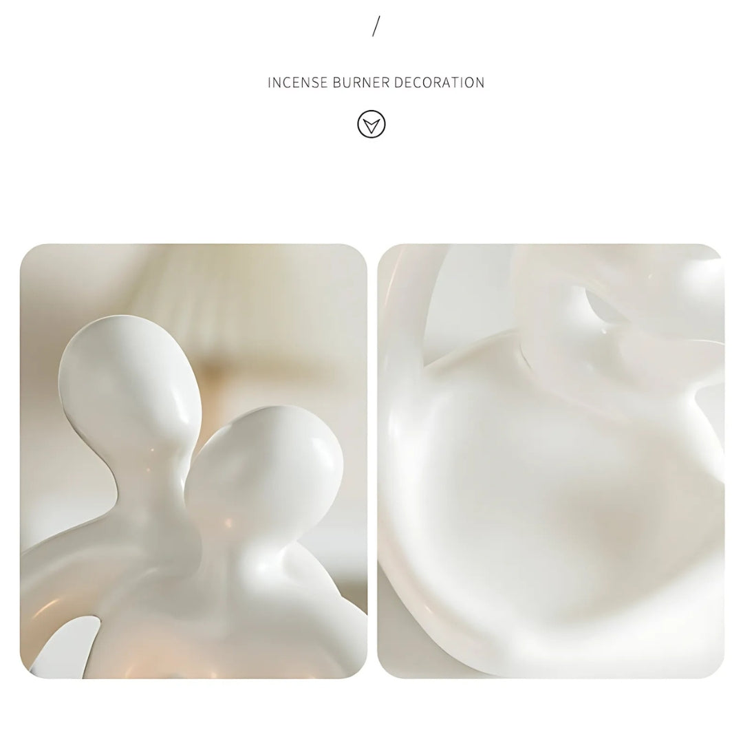 Romantic Hugging Couple Ceramic Candle Holder