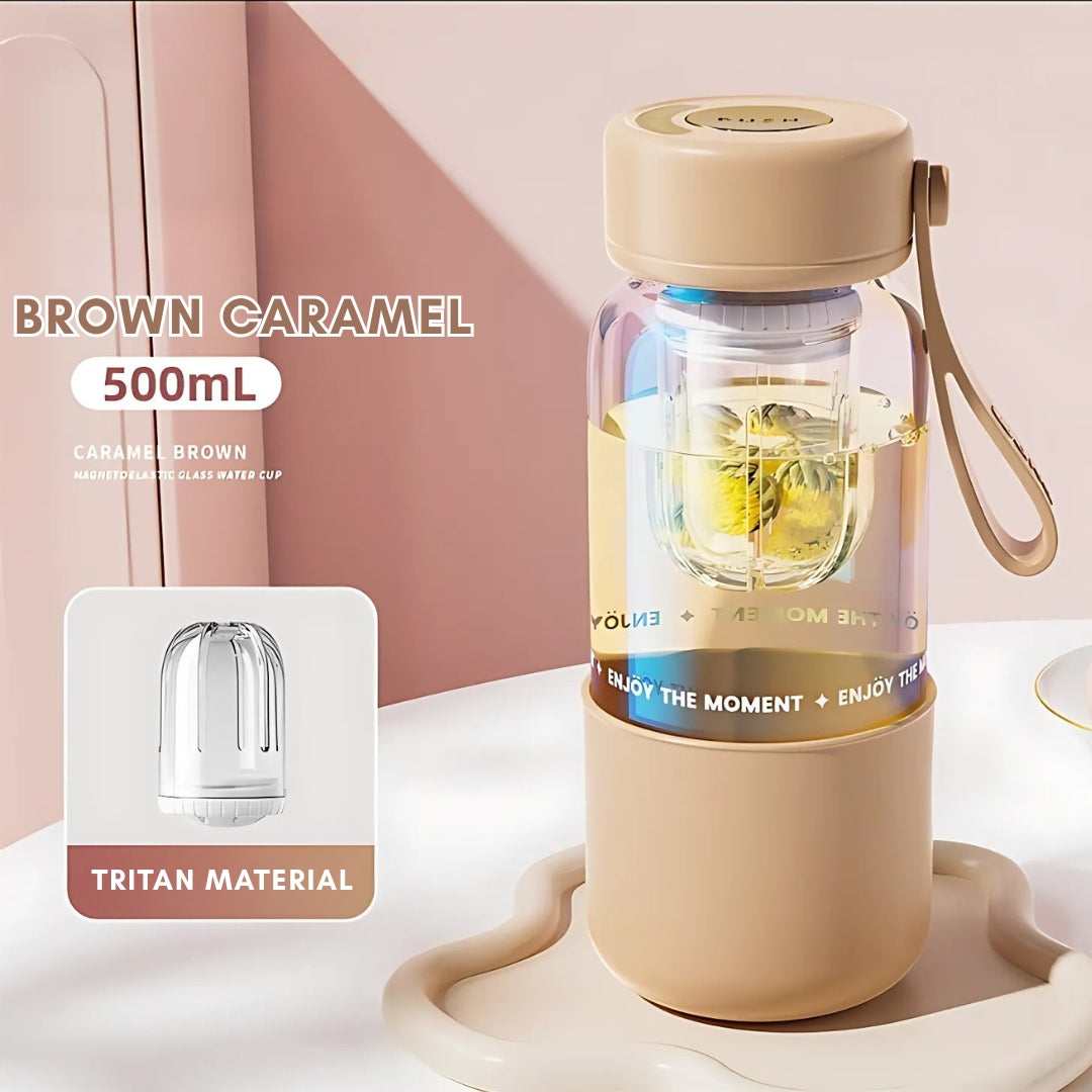 Disney Magnetic Tea Infuser Glass Tumbler Portable