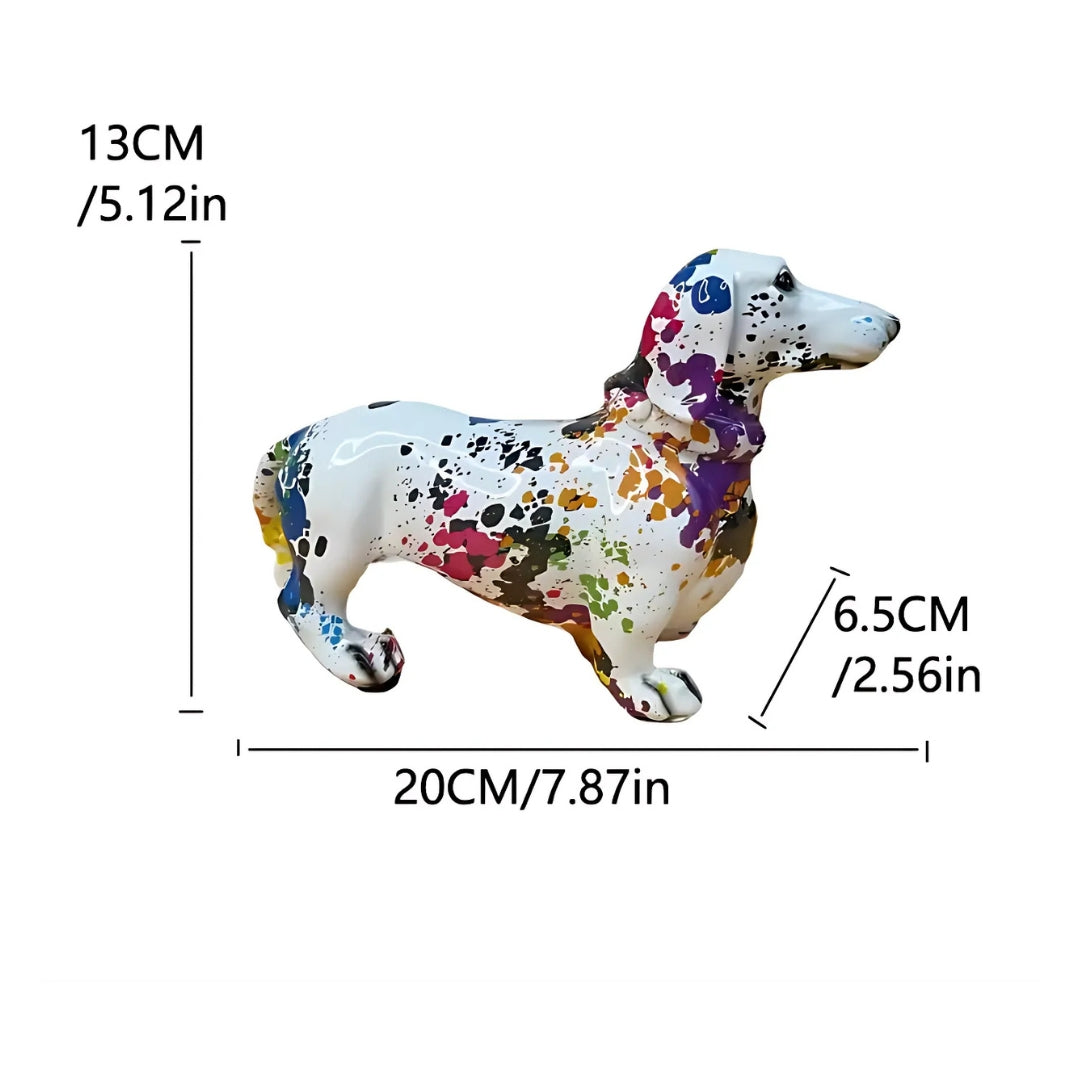 Graffiti French Bulldog Resin Statue Ornament