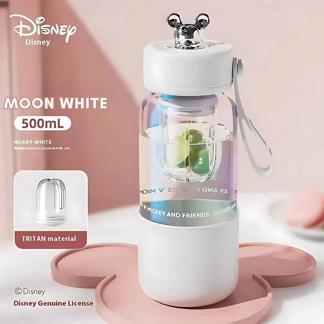 Disney Magnetic Tea Infuser Glass Tumbler Portable