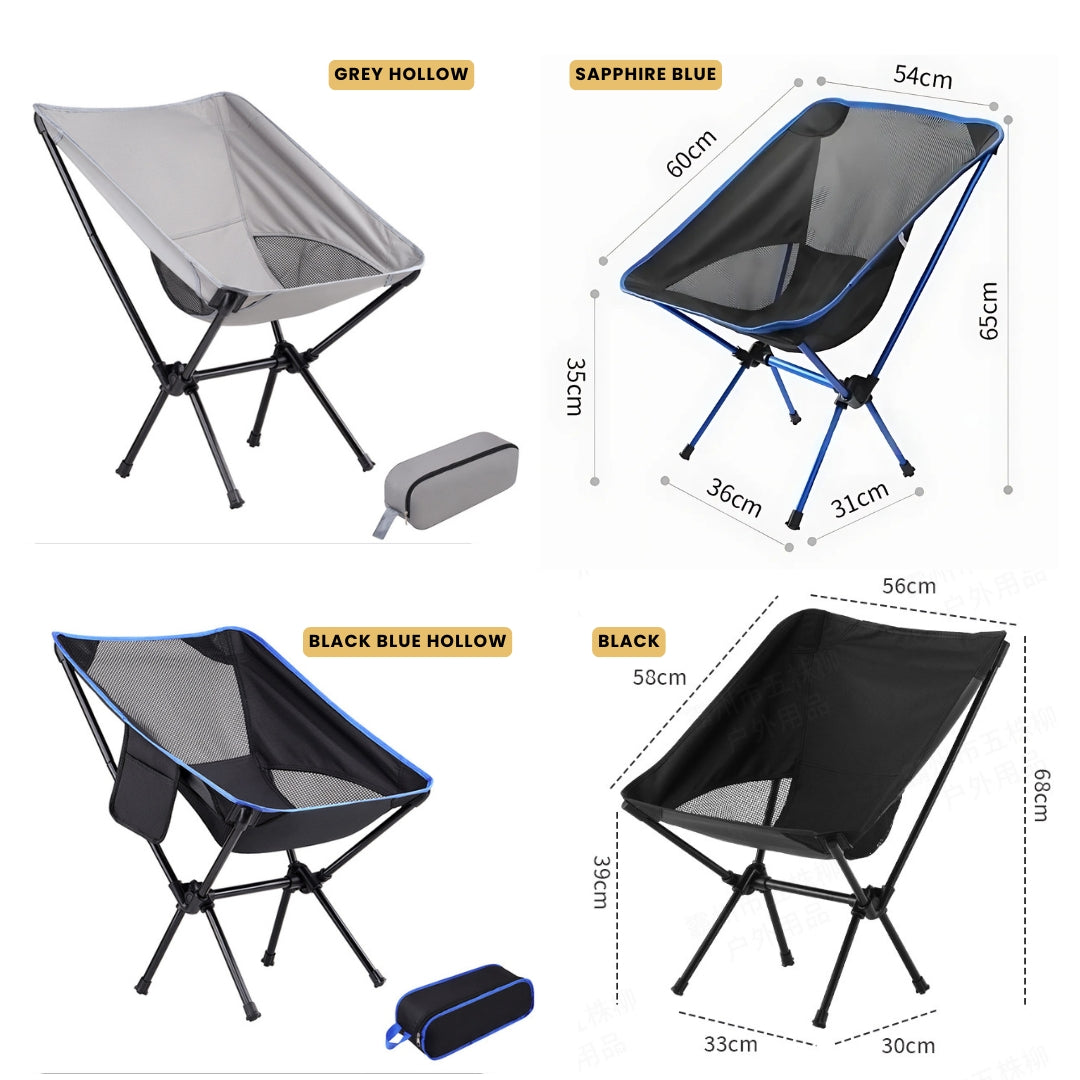 Aluminium Outdoor Foldable Camping Chair with Footrest