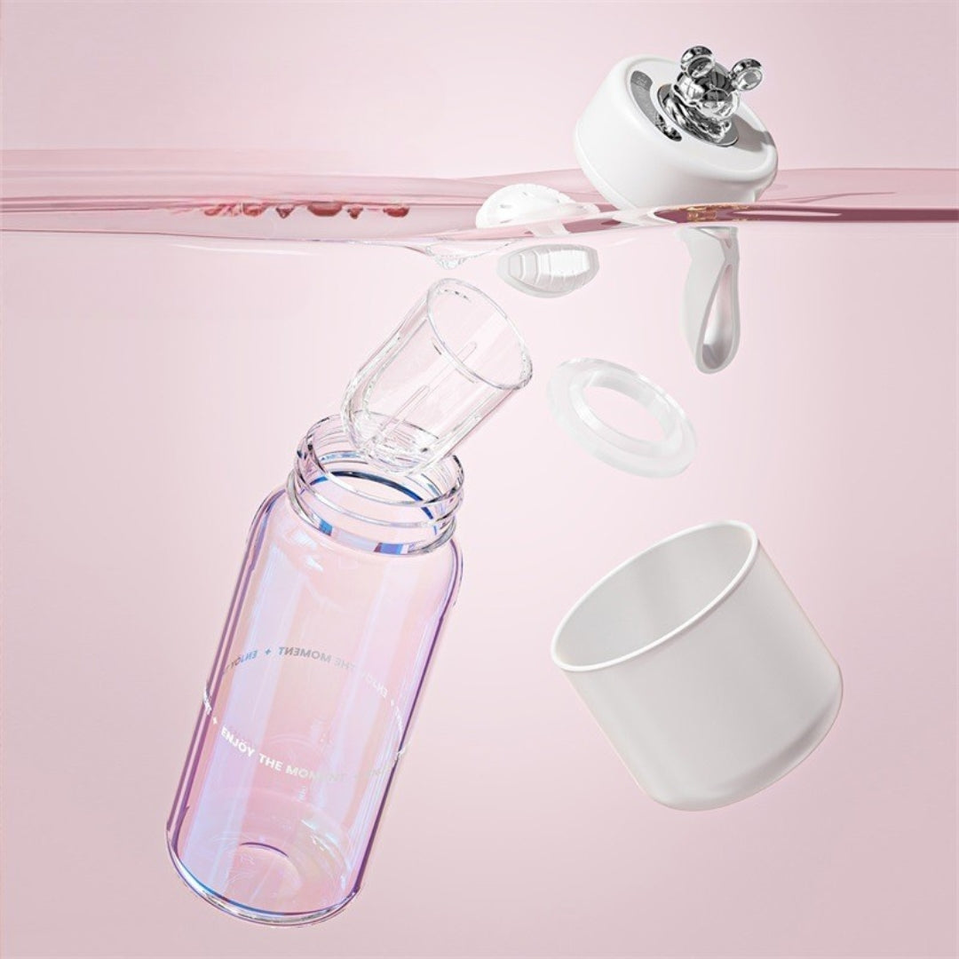 Disney Magnetic Tea Infuser Glass Tumbler Portable