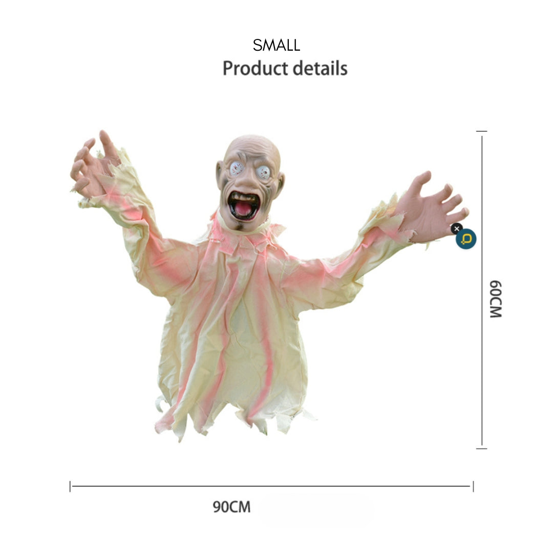 Spooky Halloween Struggling Voice Control Zombie