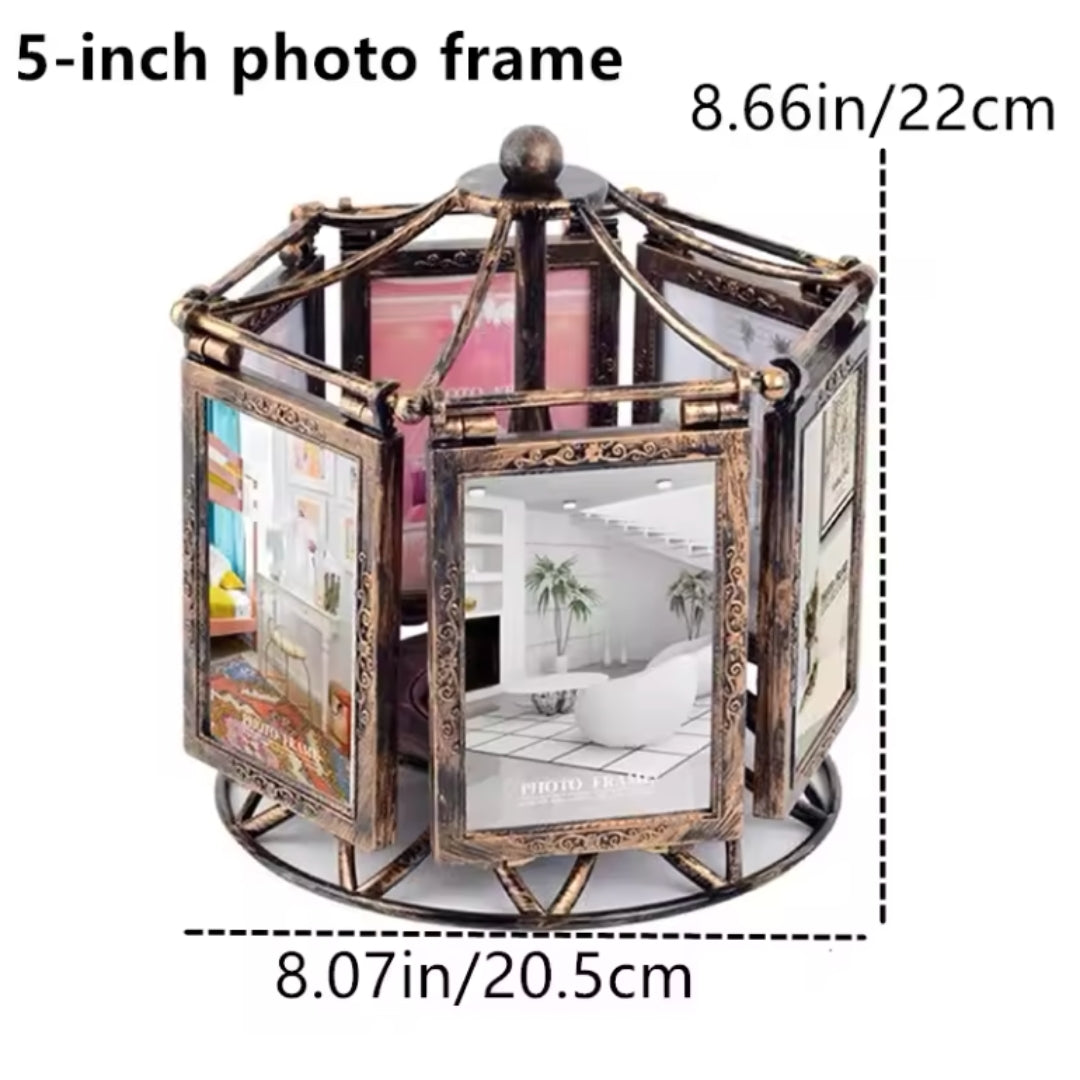 Rotating Ferris Wheel Music Box Carousel Photo Frame