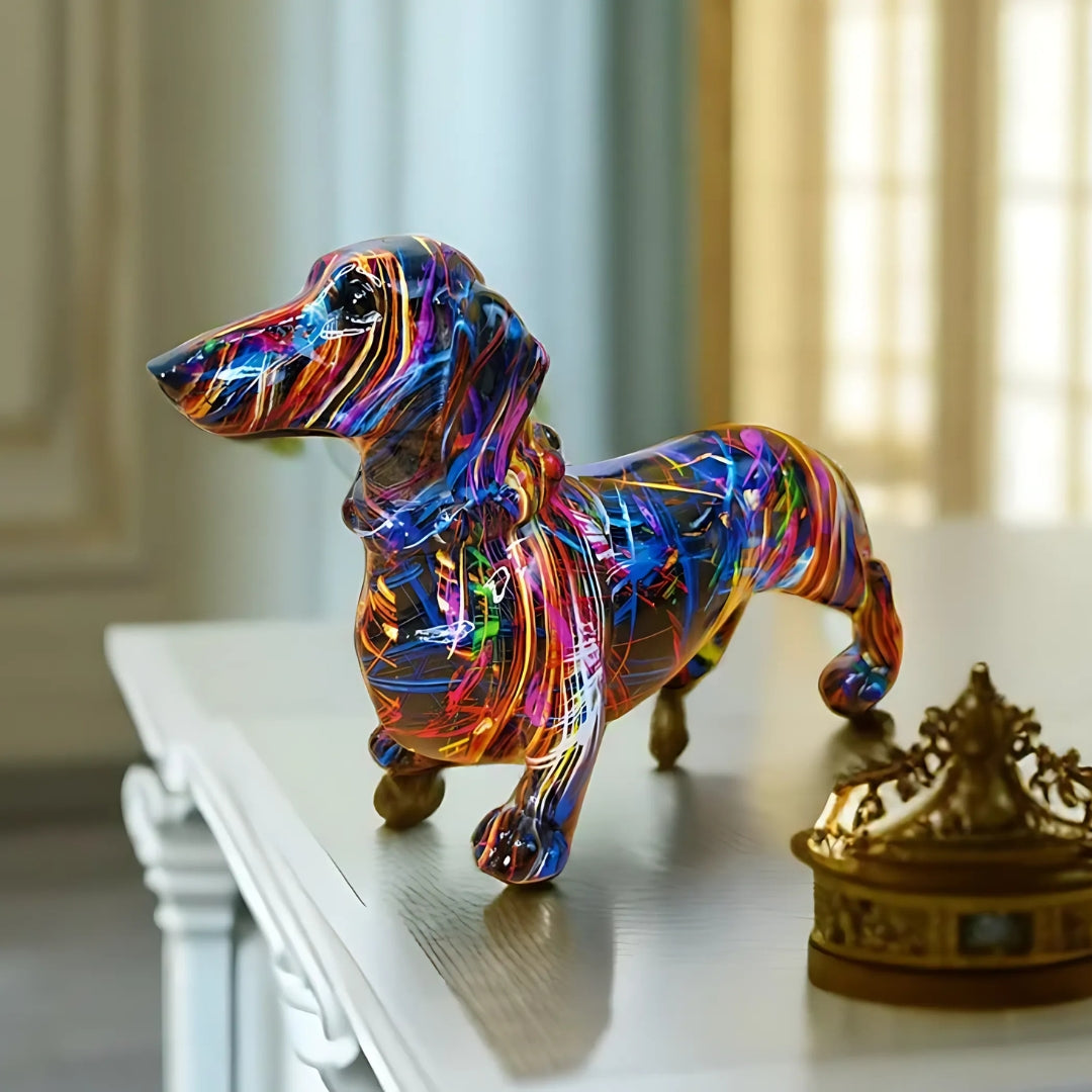 Graffiti French Bulldog Resin Statue Ornament