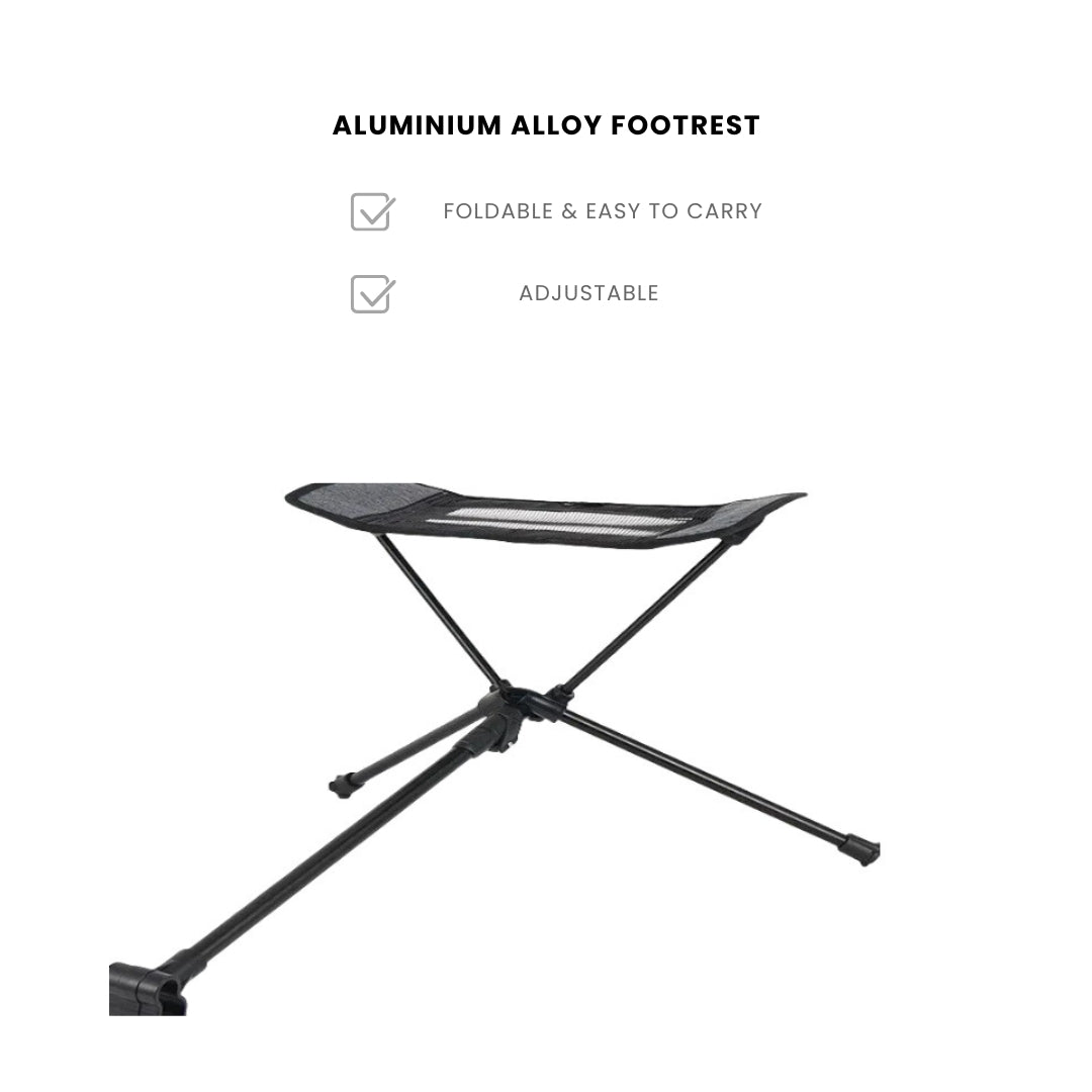 Aluminium Outdoor Foldable Camping Chair with Footrest