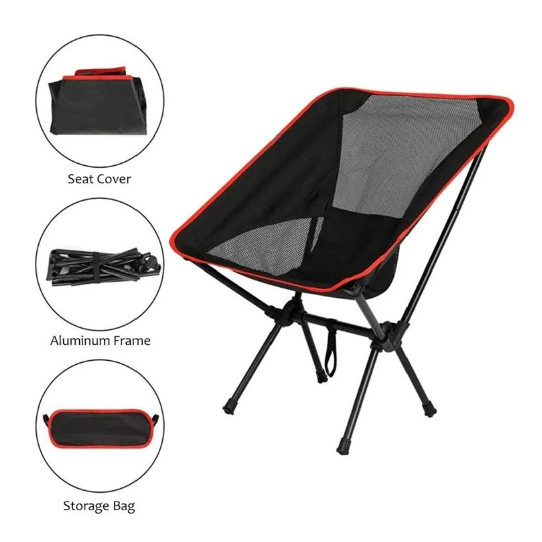 Aluminium Outdoor Foldable Camping Chair with Footrest