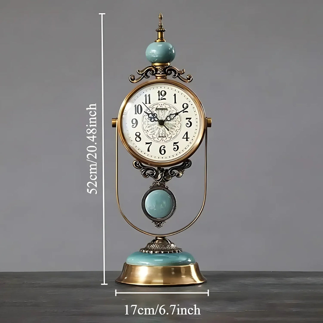 Vintage Ceramic Swing Table Pendulum Clock