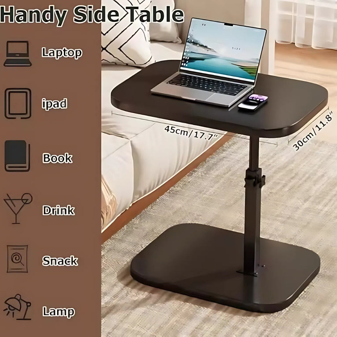 Flip Top C Shaped Bed Side Table Couch Laptop Desk