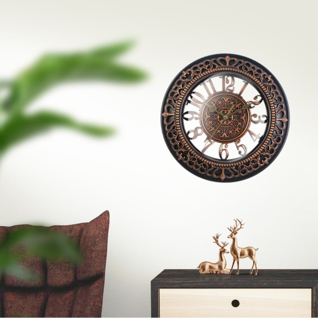 Antique 12 Inch Round Wall Clock
