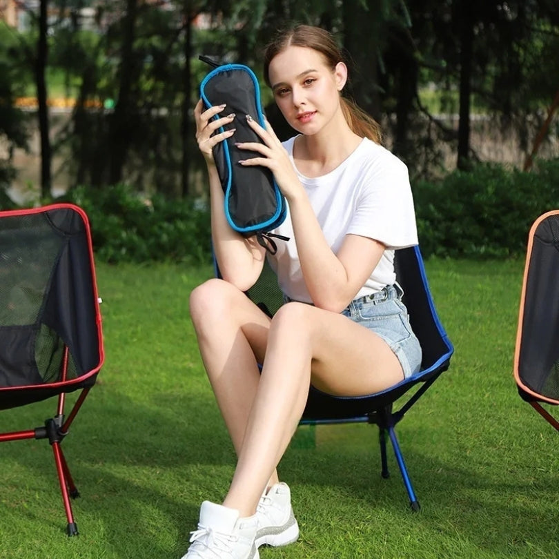 Aluminium Outdoor Foldable Camping Chair with Footrest