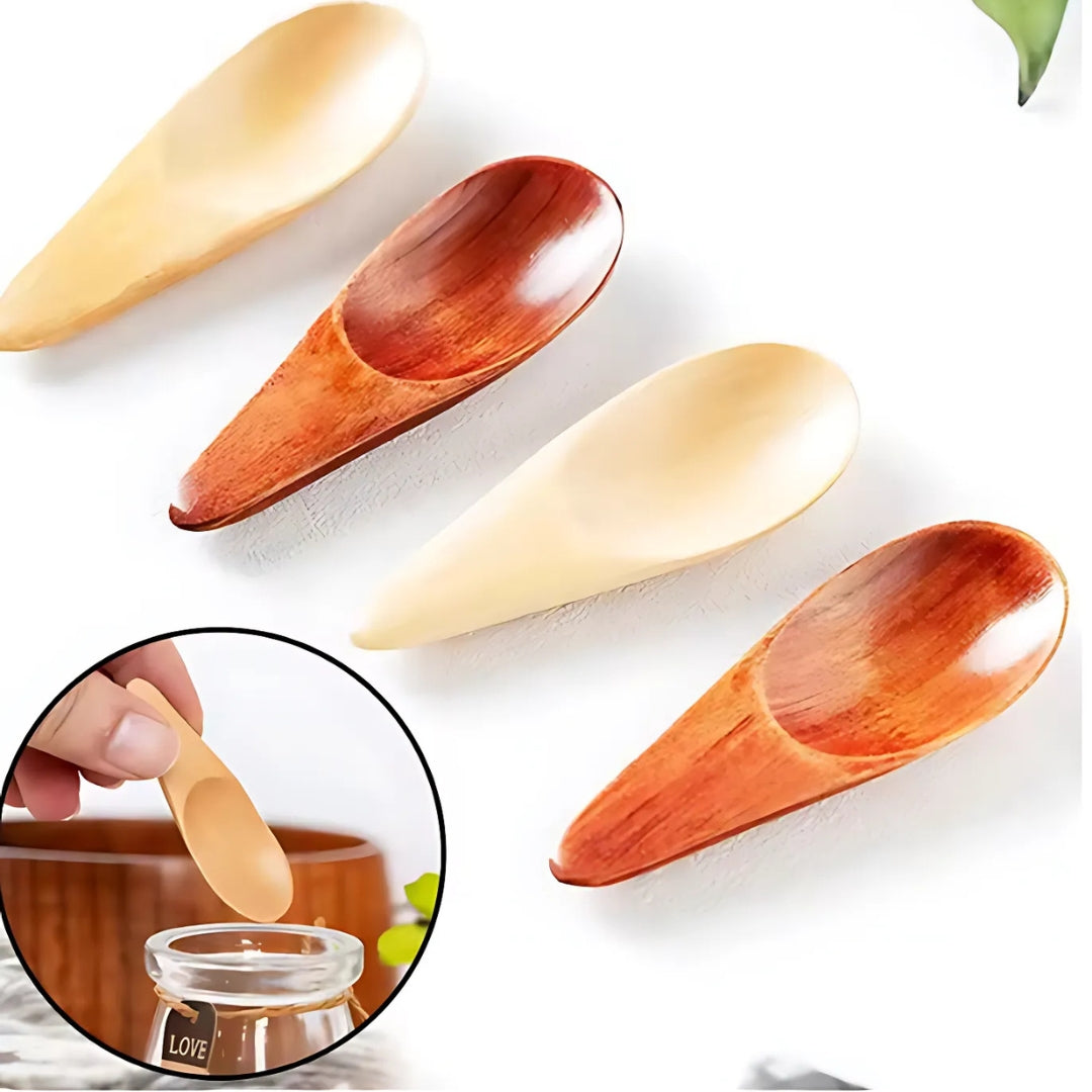 Wood Sugar Condiment Scoop Mini Tea Spoon