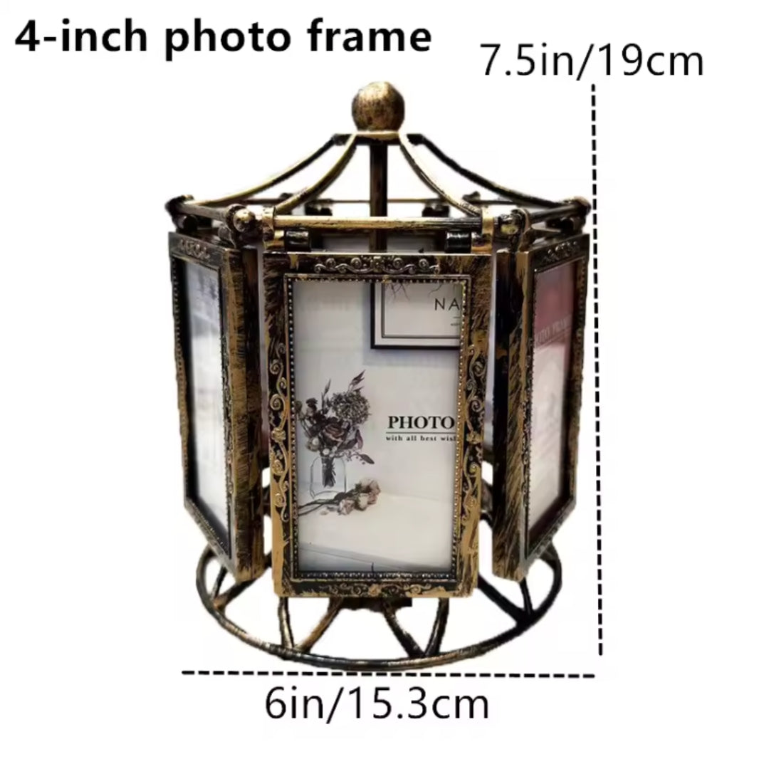 Rotating Ferris Wheel Music Box Carousel Photo Frame