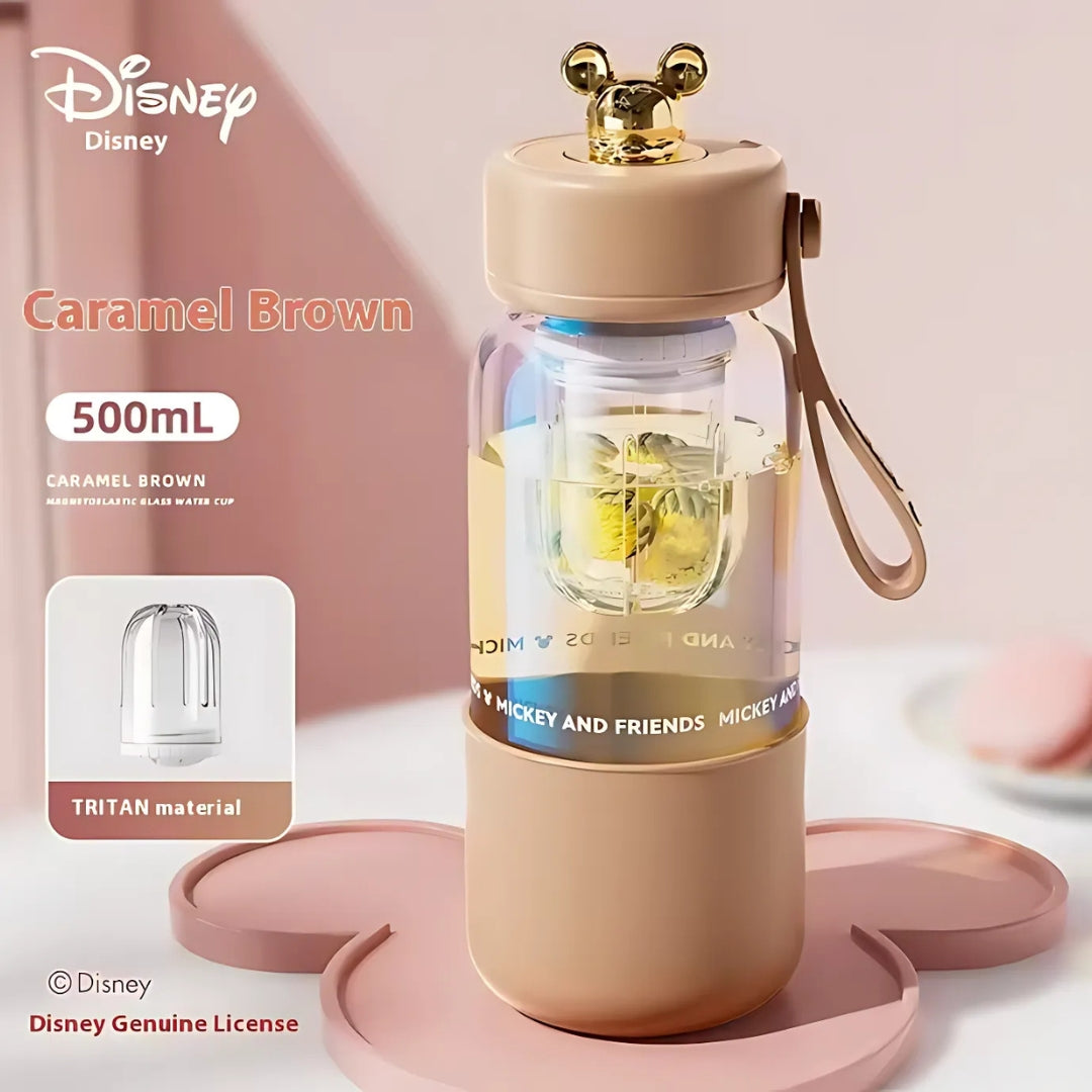 Disney Magnetic Tea Infuser Glass Tumbler Portable