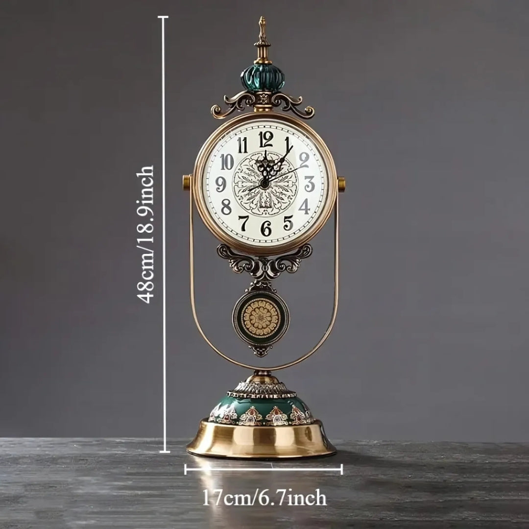Vintage Ceramic Swing Table Pendulum Clock