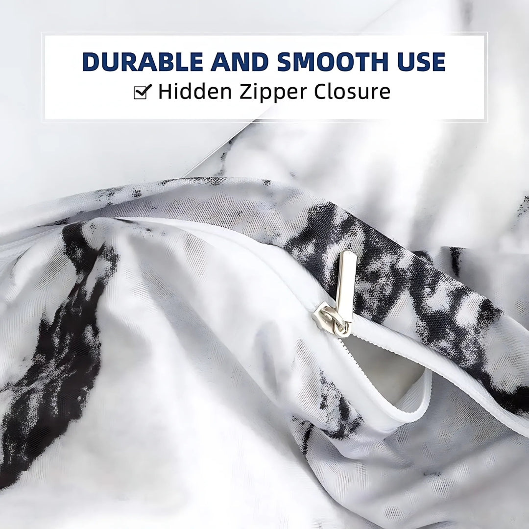 Marble Duvet Cover Bedding Set with Pillowcase