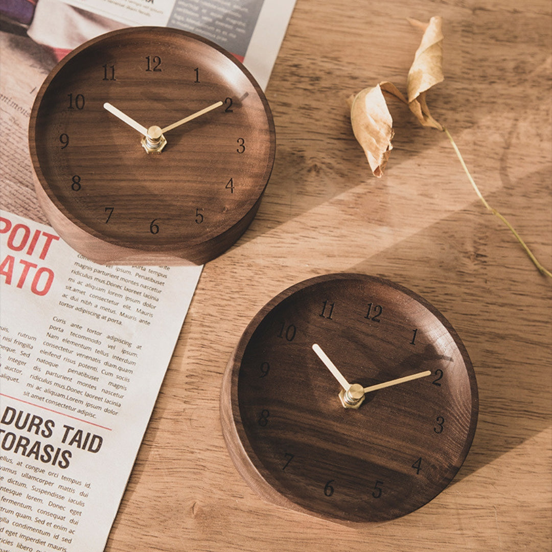 Minimal Wooden Silent Table Clock