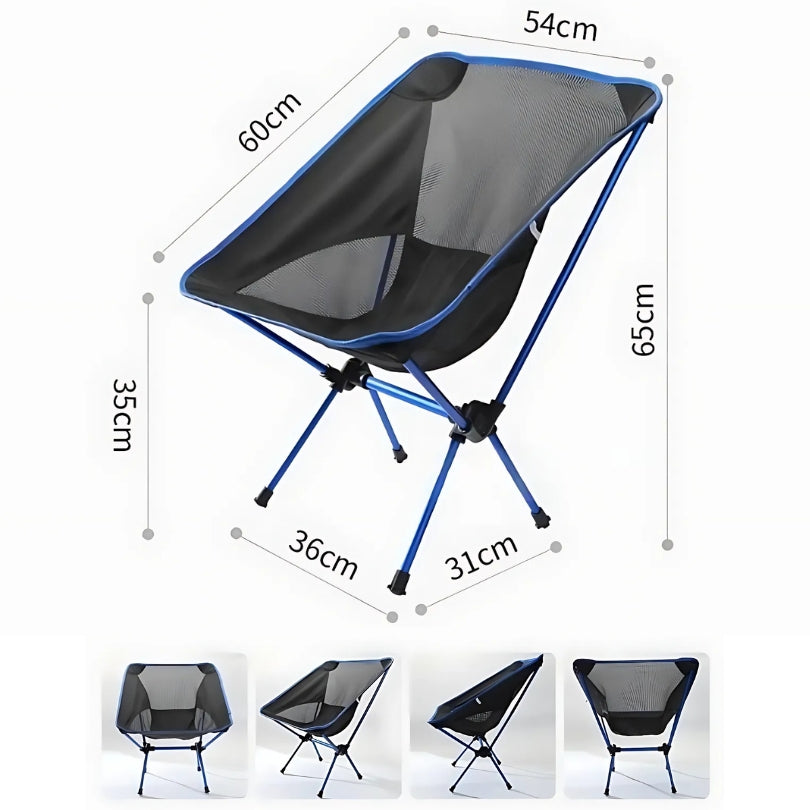 Aluminium Outdoor Foldable Camping Chair with Footrest