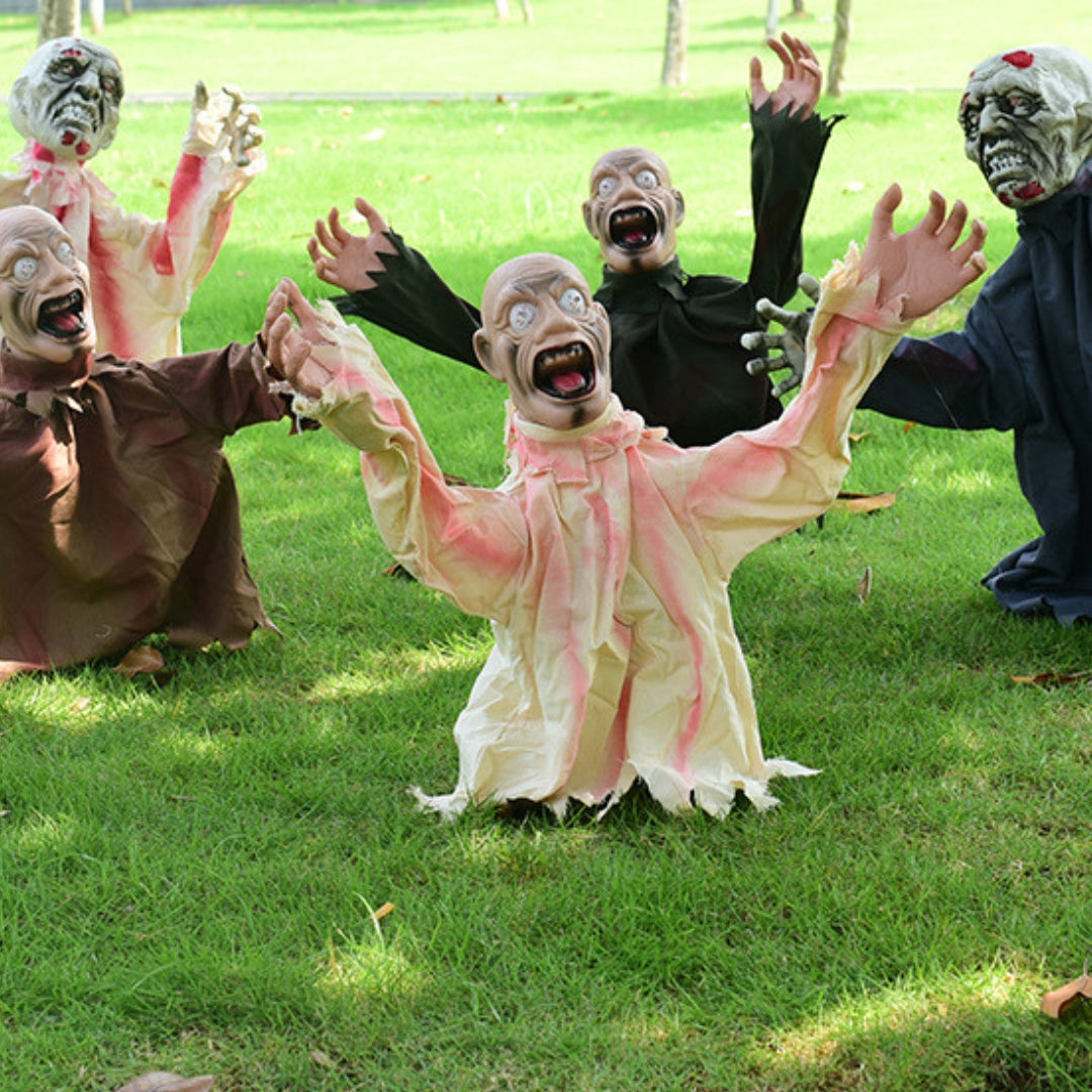 Spooky Halloween Struggling Voice Control Zombie