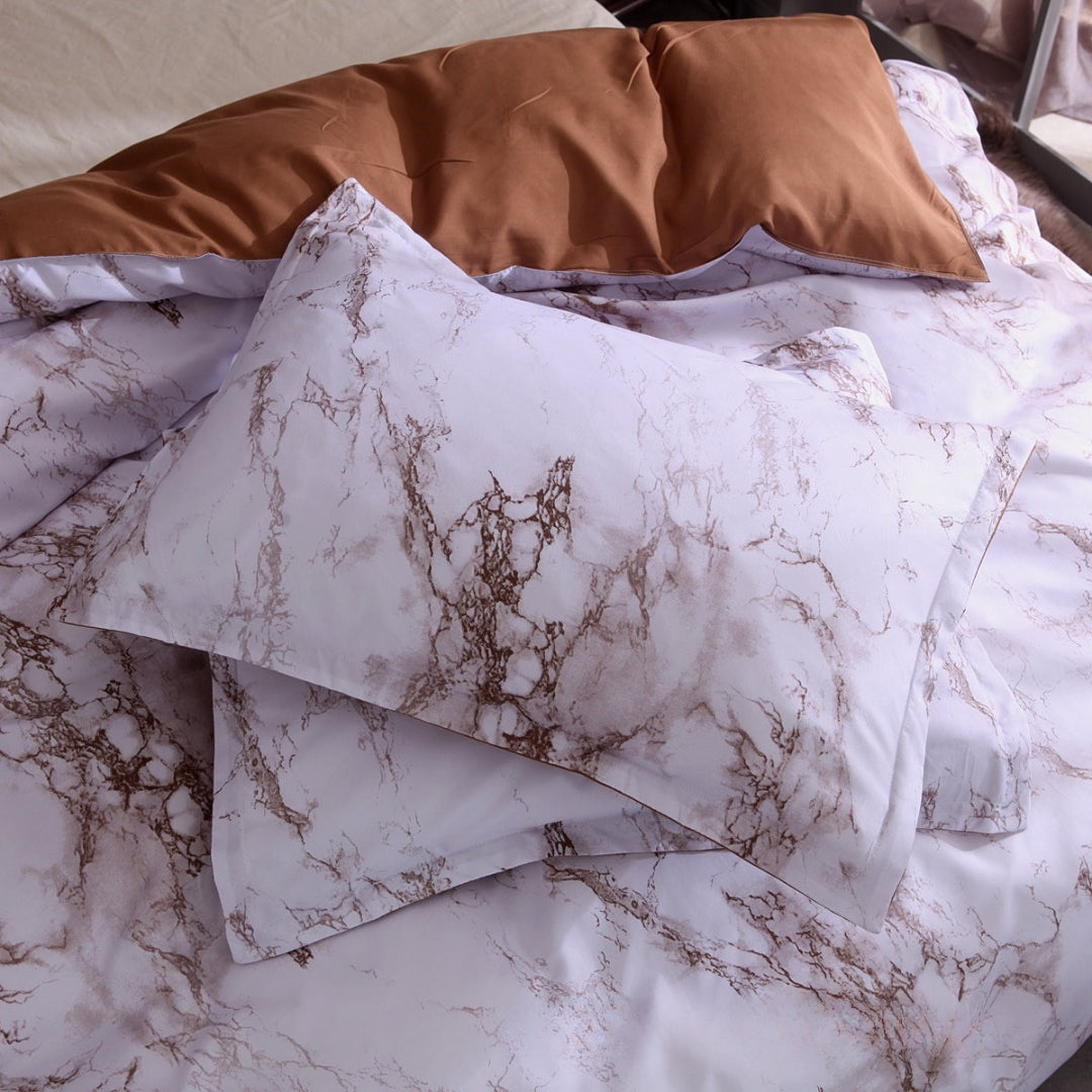 Marble Duvet Cover Bedding Set with Pillowcase