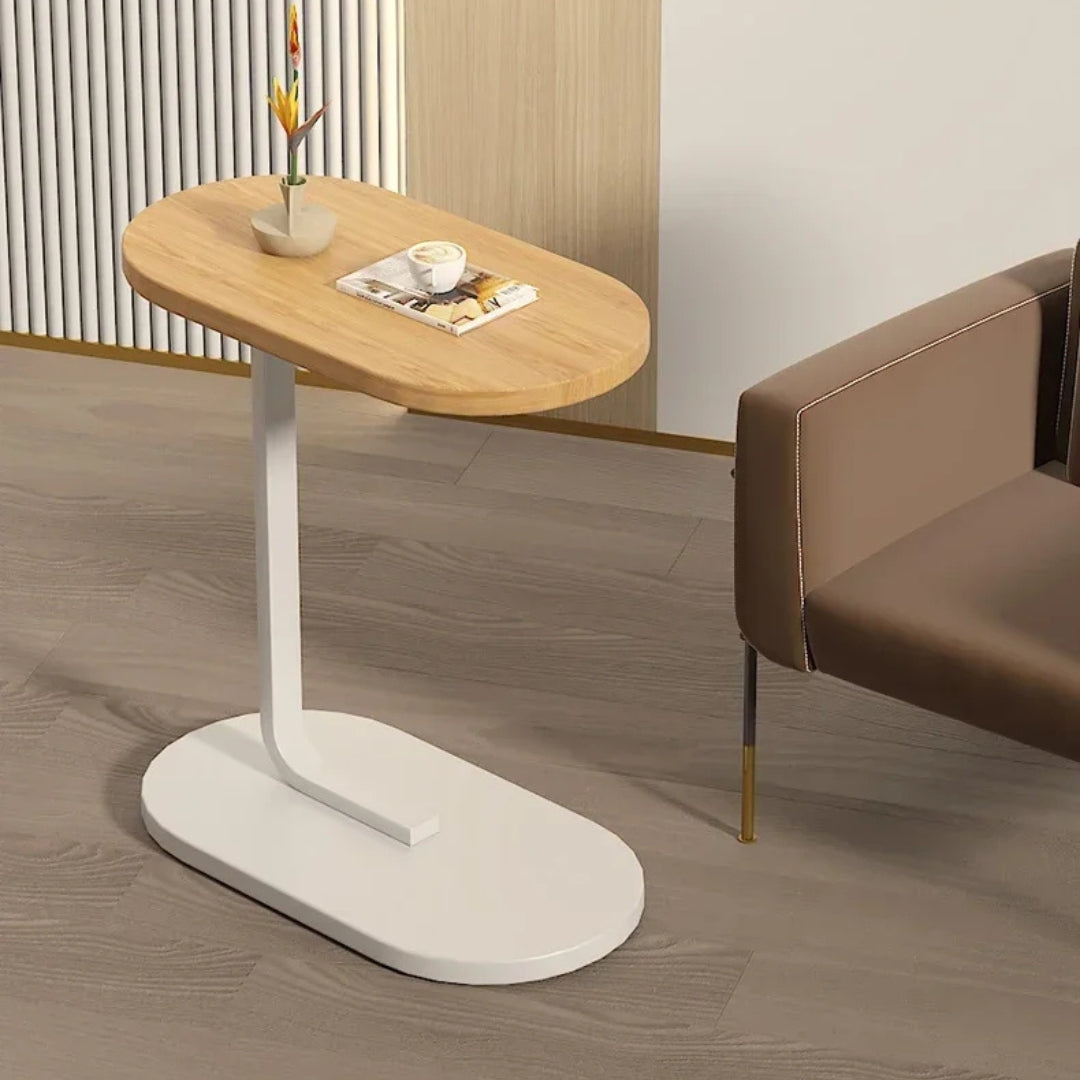 Flip Top C Shaped Bed Side Table Couch Laptop Desk