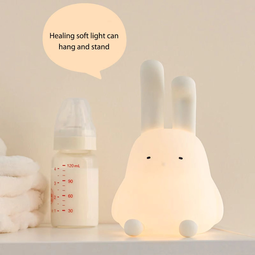 Folded Ear Rabbit Silicone Soft Nightlight Baby Sleep Lights