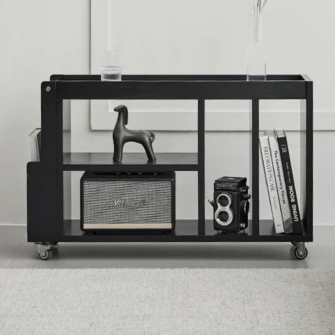 Living Room Narrow End Table Organizer Cart Trolley