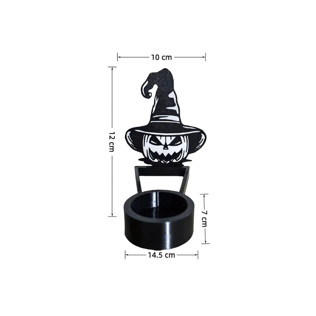 Whimsical Halloween Shadow Stand Candle Holder