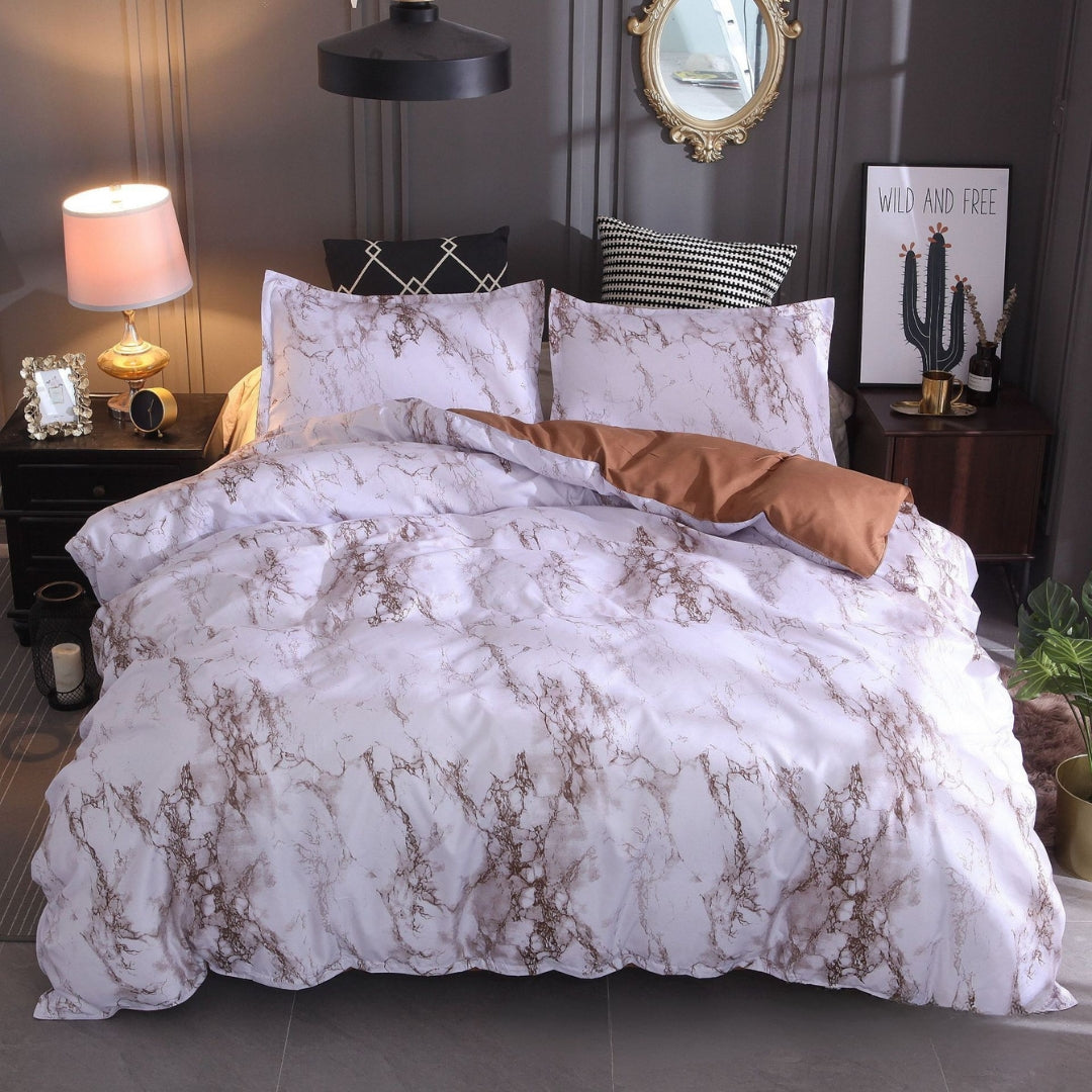 Marble Duvet Cover Bedding Set with Pillowcase