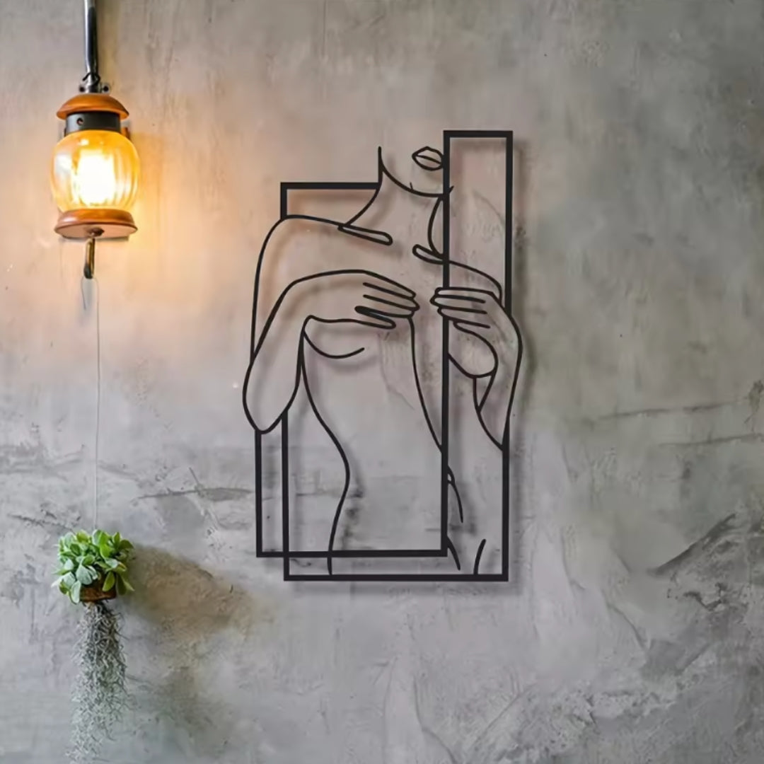 Face Body Line Silhouette Abstract Wall Art